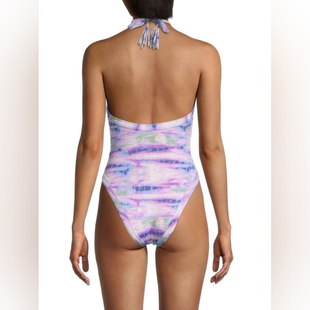 NEW...Isabella Rose Purple-blue Halter Swimsuit...SIZE:M - Picture 2 of 13